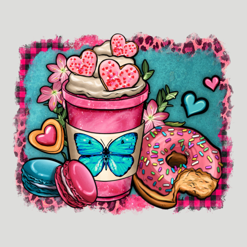 Valentines Day Coffee Cup And Sweets Zipper Hoodie by OliviaCreatesArt | Teevron