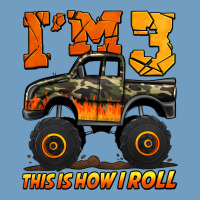 I'm Three This Is How I Roll Monster Truck Birthday Urban Heavy Tee | Teevron