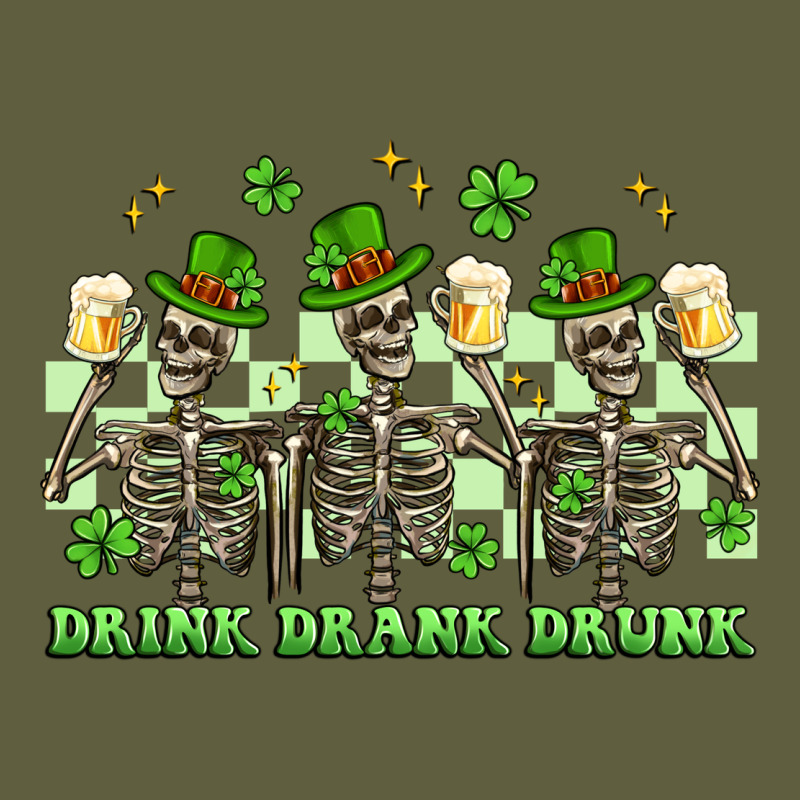 St. Patrick's Day Skeletons Drink Drank Drunk Vintage Tee by Artiststas | Teevron