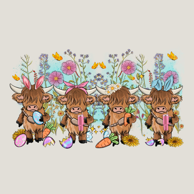 Easter Day Baby Highland Cow Heavy Core Tee by MaliasSmallBusiness | Teevron