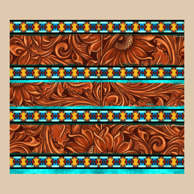 Tooled Leather And Aztec Heavyweight Sweatshirt by TumblerDesignByShophia | Teevron