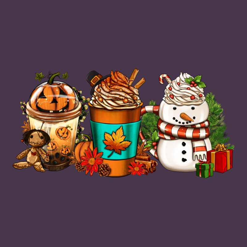 Halloween Thanksgiving Christmas Coffee Cups Heavyweight Hoodie by FaDigitalArtStudio | Teevron