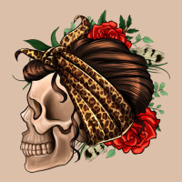 Leopard Bandana And Roses Skull Urban Heavy Tee | Teevron