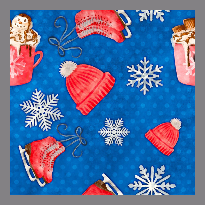 Winter  Snowflakes Hot Cocoa Ice Skating Shoes Heavyweight Hoodie by FaDigitalArtStudio | Teevron