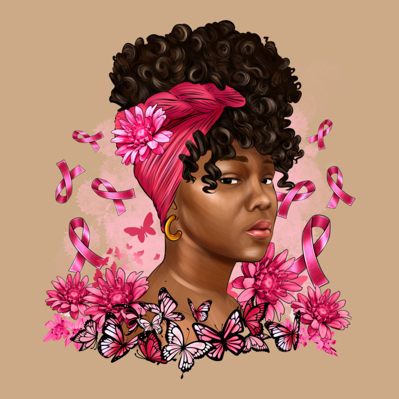 Breast Cancer Afro Woman Vintage Hoodie by Artiststas | Teevron