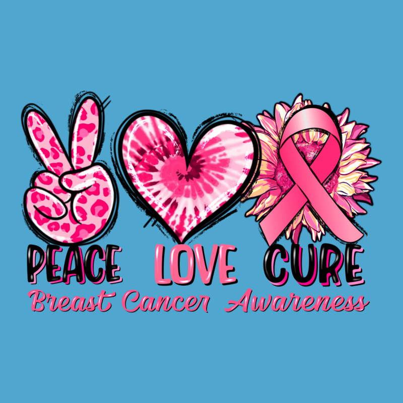 Peace Love Cure Breast Cancer Awareness Premium Hoodie by FaDigitalArtStudio | Teevron