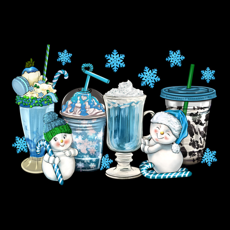Winter Snowman Coffee Cups Long Sleeve Tee by texasbilliewilder | Teevron