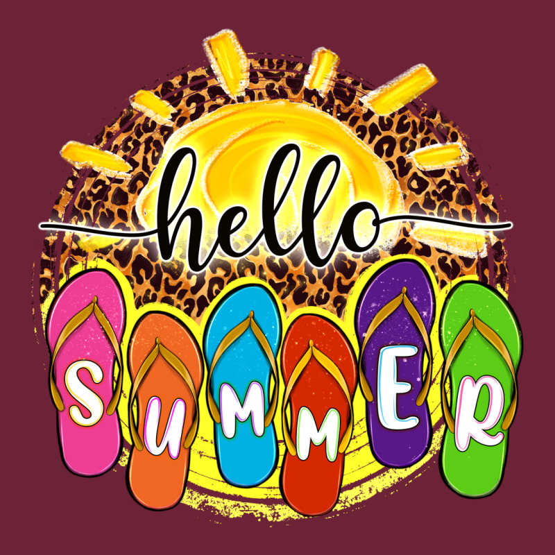 Hello Summer With Flip Flops Long Sleeve Tee by NancyCooperArtShop | Teevron