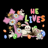He Lives With Bunnys And Eggs Heavy Core Tee | Teevron