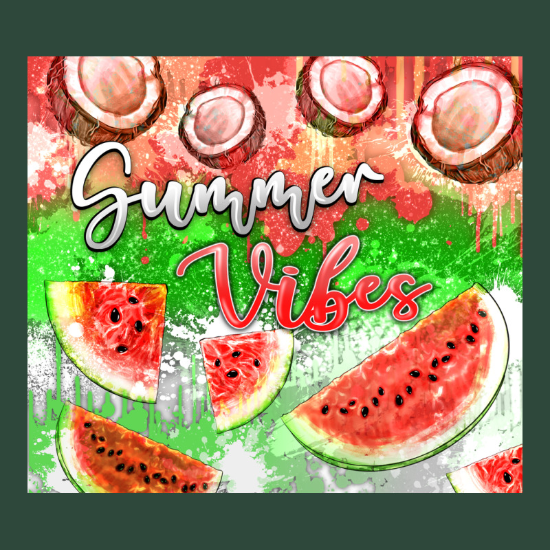 Watermelon And Coconut Summer 20oz Skinny Tumbler Zipper Hoodie by FaDigitalArtStudio | Teevron