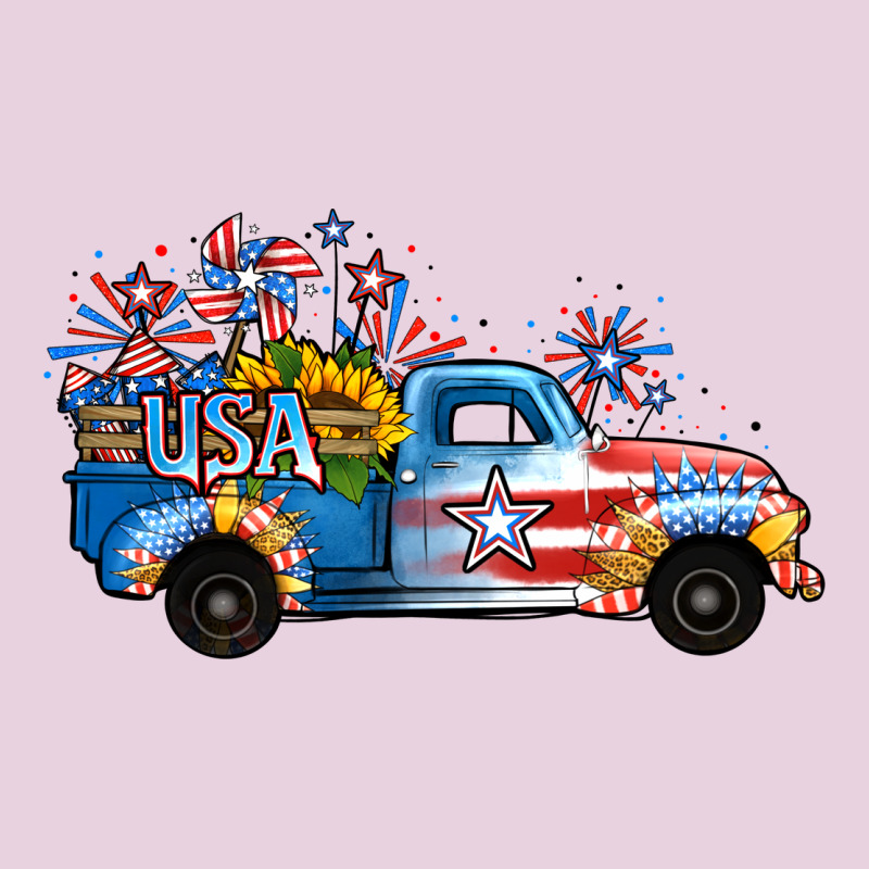 Usa 4th Of July Sunflower Truck Ladies Tee by Jasminsmagicworld | Teevron