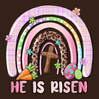 He Is Risen Easter Rainbow Heavy Core Tee | Teevron