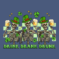 St. Patrick's Day Skeletons Drink Drank Drunk Vintage Hoodie | Teevron