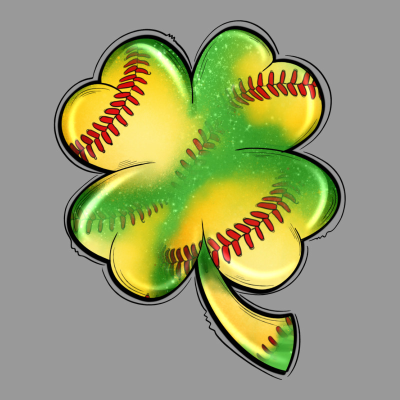 St. Patrick's Day Clover Softball Vintage Hoodie by Artiststas | Teevron