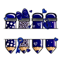 valentine's day school pencils navy blue | Teevron