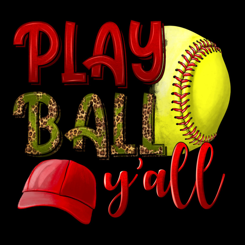 Play Ball Y'all Softball Long Sleeve Tee by NancyCooperArtShop | Teevron