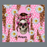 Skull Mom Pink Glitter With Daisy Heavyweight Sweatshirt | Teevron