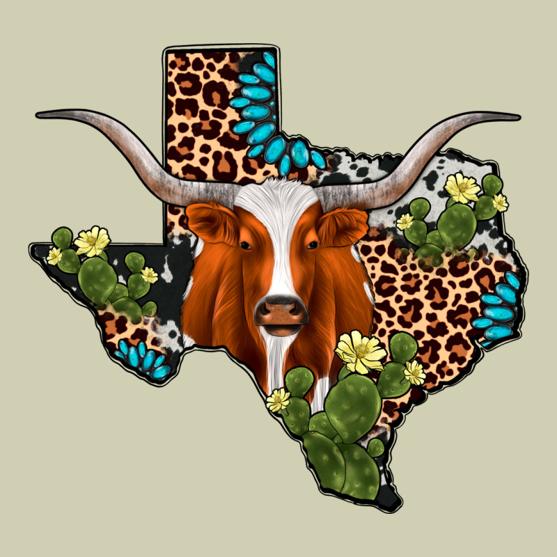 Longhorn Texas Map Heavy Core Tee by AdoDesignShop | Teevron