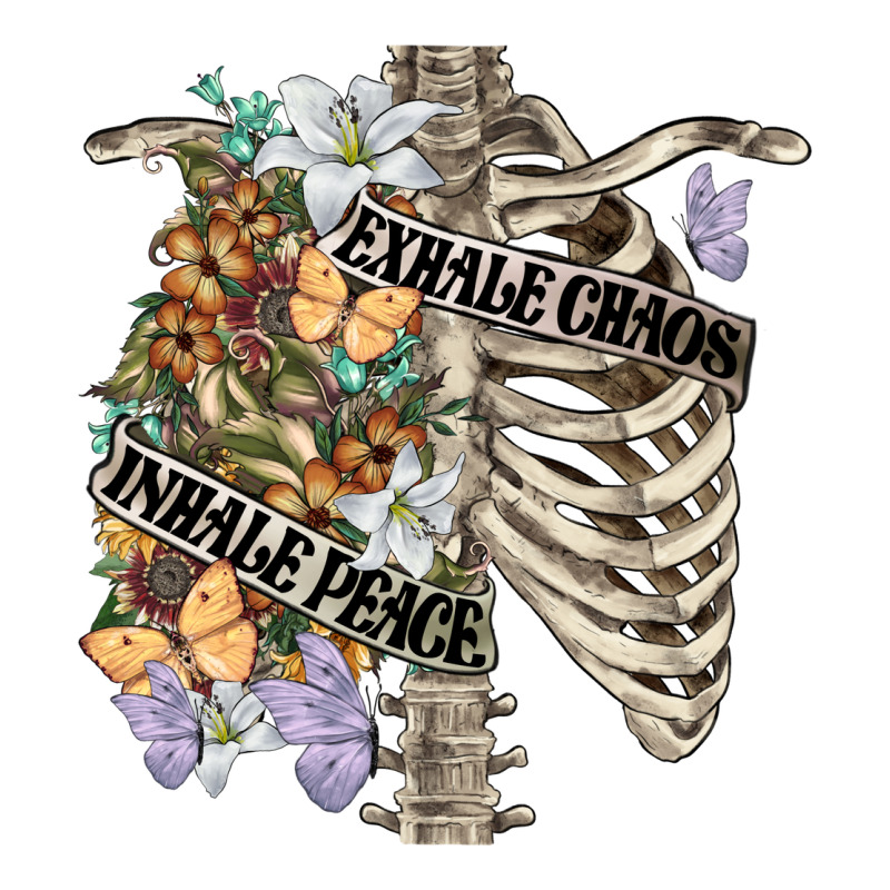 Inhale Peace Exhale Chaos Chest Premium Sweatshirt by FaDigitalArtStudio | Teevron