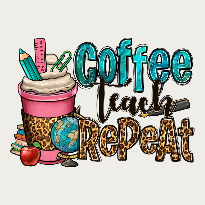Coffee Teach Repeat Zipper Hoodie by OliviaCreatesArt | Teevron