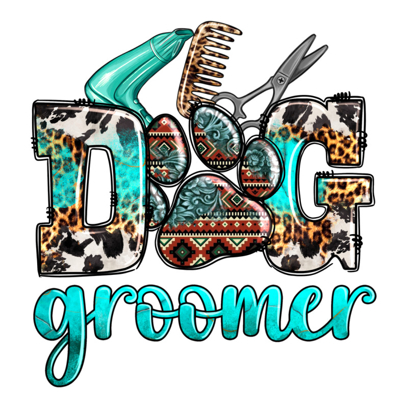 Western Dog Groomer Zipper Hoodie by OliviaCreatesArt | Teevron
