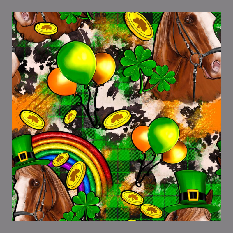 St. Patrick's Day Horse With Balloons Heavyweight Hoodie by FaDigitalArtStudio | Teevron