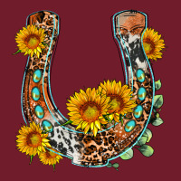 Western Leopard Cowhide Sunflowers Horseshoe Zipper Hoodie | Teevron