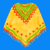 Mexican Poncho Fa Element Zipper Hoodie | Teevron