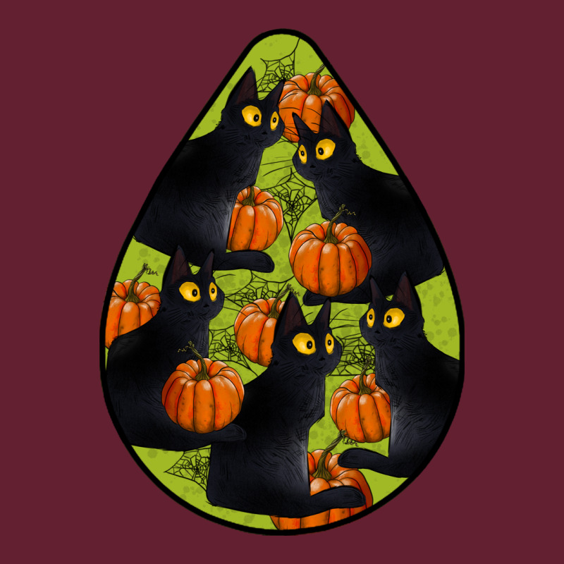 Black Cat Halloween Teardrop Classic Tee by LillyAllenDesigns | Teevron