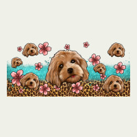 Floral Cockapoo Urban Heavy Tee | Teevron