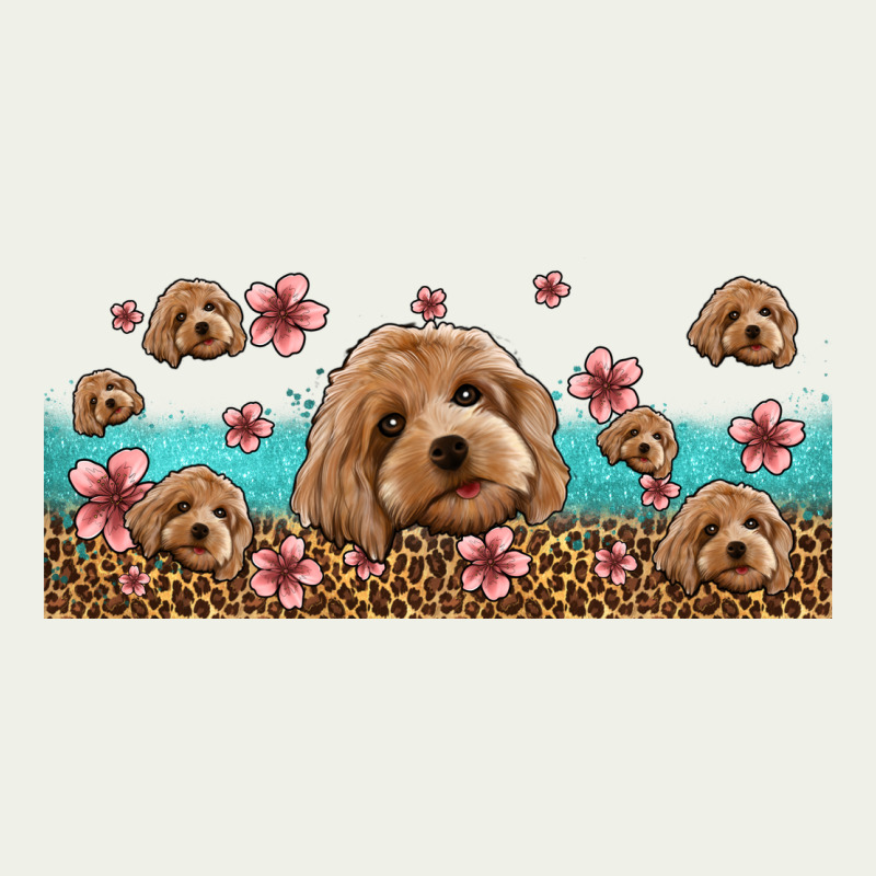 Floral Cockapoo Urban Heavy Tee by Jasminsmagicworld | Teevron