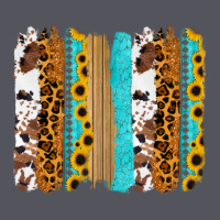 Turquoise Sunflowers Cowhide Leopard Glitter Background Vintage Hoodie | Teevron