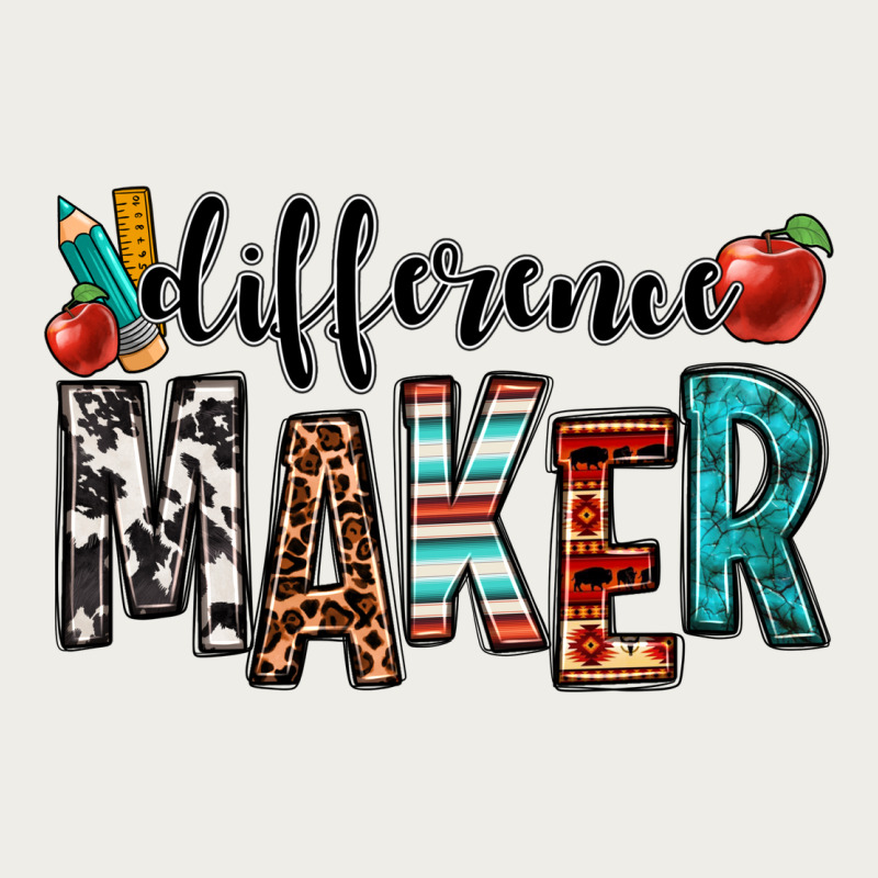 Difference Maker Teacher Zipper Hoodie by OliviaCreatesArt | Teevron