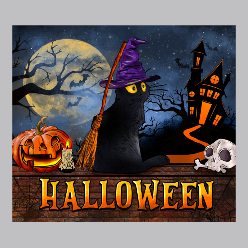 Black Cat Halloween Classic Tee by LillyAllenDesigns | Teevron