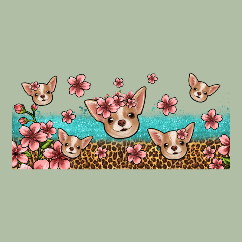 Floral Chihuahua Dogs Urban Heavy Tee by Jasminsmagicworld | Teevron