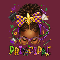 Mardi Gras Principal Afro Messy Bun Long Sleeve Tee | Teevron