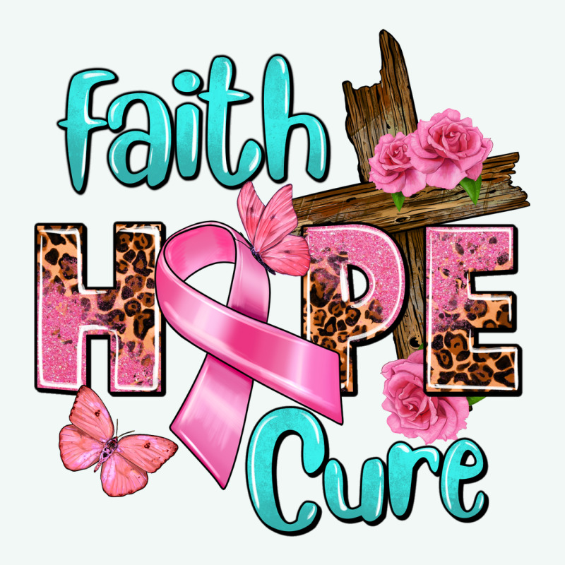 Faith Hope Cure Breast Cancer Premium Hoodie by FaDigitalArtStudio | Teevron
