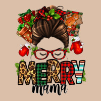 Christmas Merry Mama Messy Bun Urban Heavy Tee | Teevron