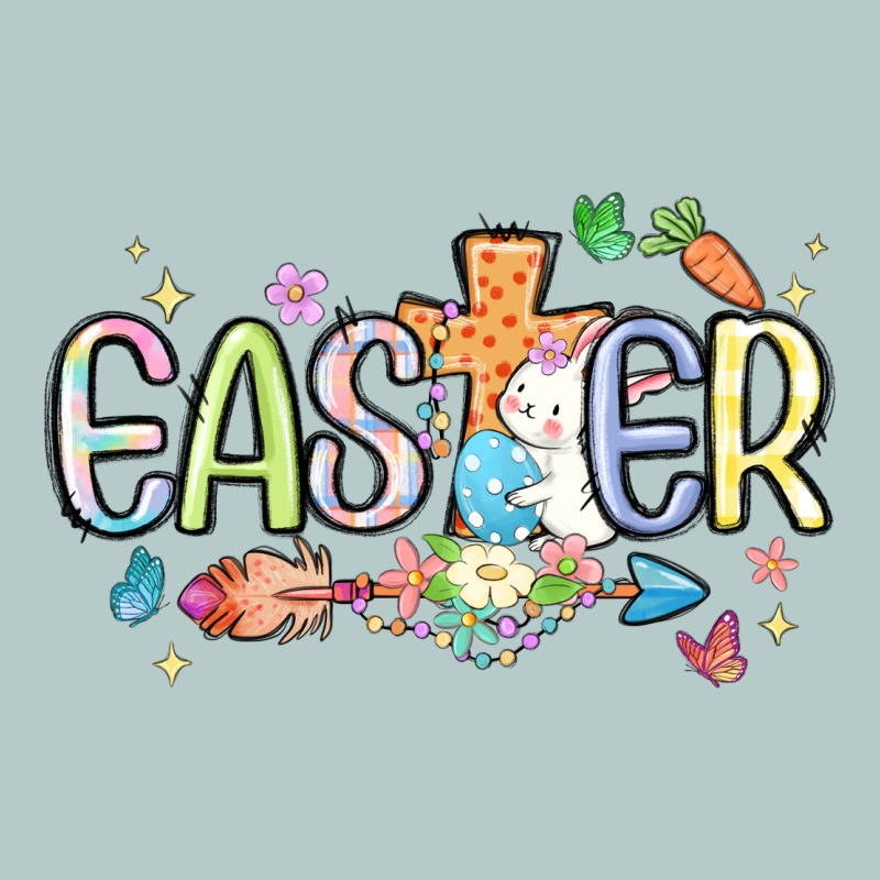 Easter Cross With Bunny Heavy Core Tee by MaliasSmallBusiness | Teevron