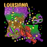 Mardi Gras Louisiana Map Ladies Tee | Teevron