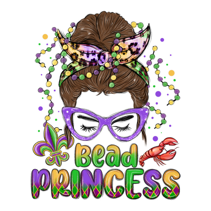 Bead Princess Messy Bun Mardi Gras Premium Tee by MaliasSmallBusiness | Teevron