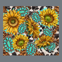 Turquoise Sunflowers With Gemstones Heavyweight Sweatshirt | Teevron