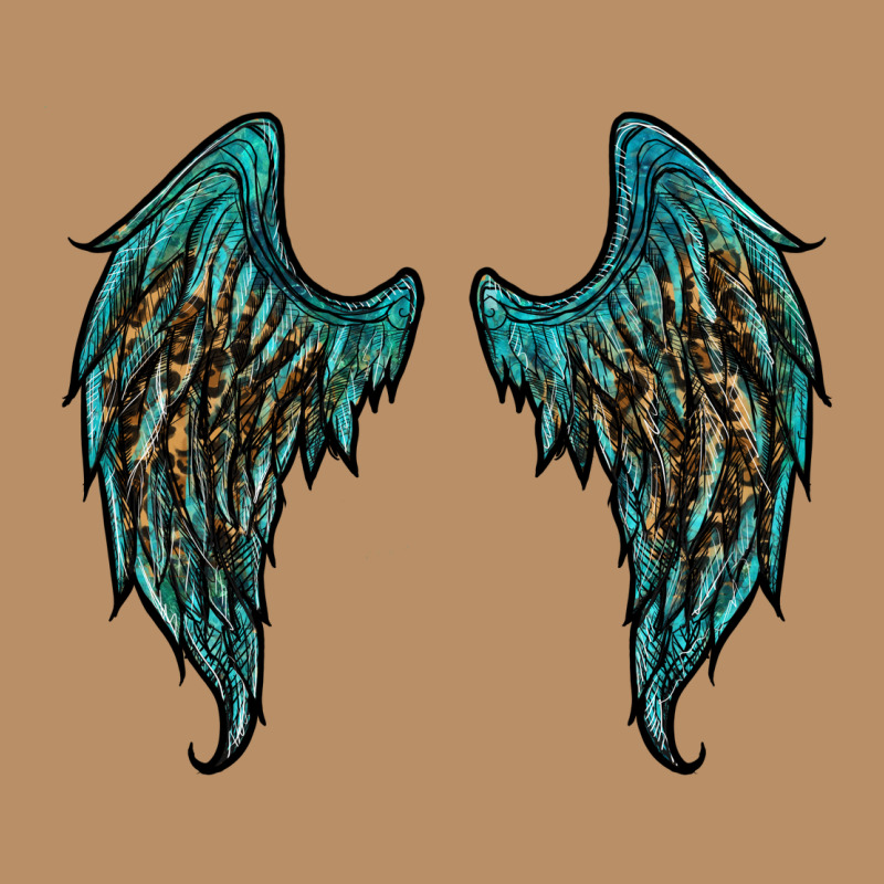 Turquoise Leopard Wings Vintage Hoodie by RanaPortraitStore | Teevron