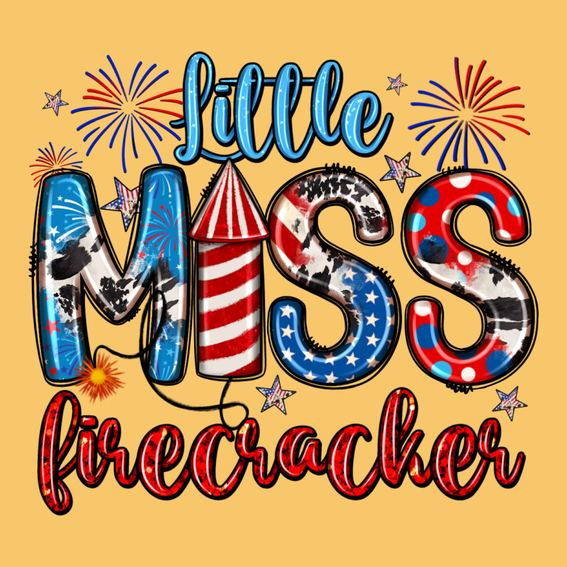Little Miss Firecracker 4th Of July Vintage Hoodie by Artiststas | Teevron