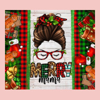 Christmas Merry Mama Messy Bun Urban Heavy Tee | Teevron