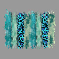 Turquoise Leopard Watercolor Brushstroke Background Vintage Hoodie | Teevron