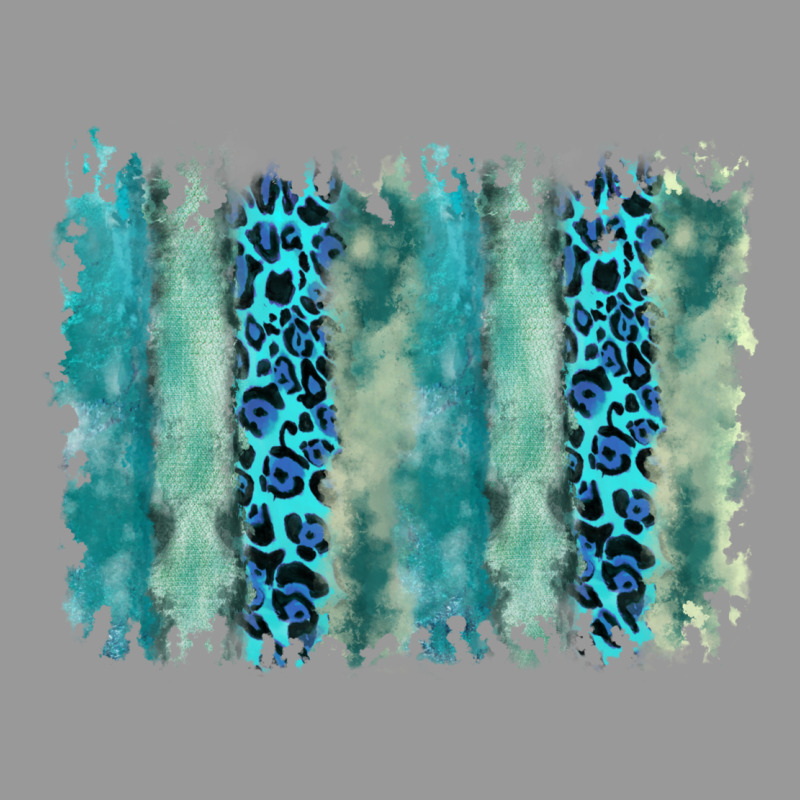 Turquoise Leopard Watercolor Brushstroke Background Vintage Hoodie by RanaPortraitStore | Teevron