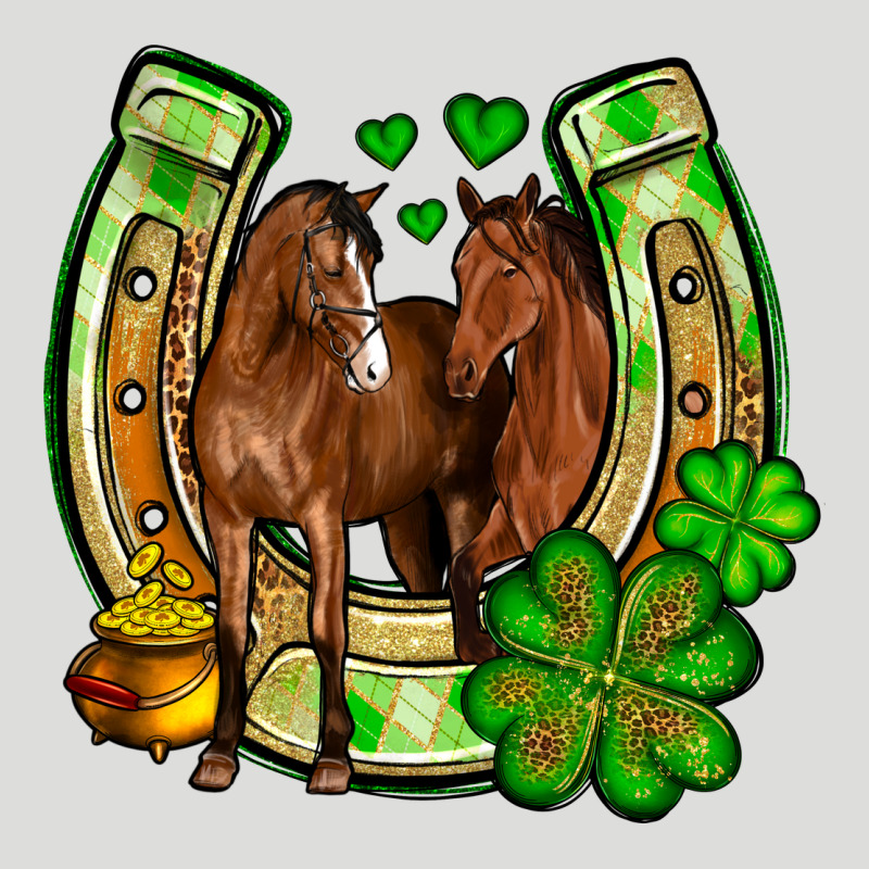 St. Patrick's Day Horse Horseshoe Zipper Hoodie by OliviaCreatesArt | Teevron