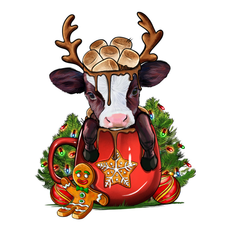 Christmas Baby Cow Hot Cocoa Urban Heavy Tee by Jasminsmagicworld | Teevron