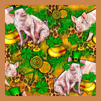 St Patricks  Day Pig With Candy And Pot Of Gold  Seamless Pattern Heavyweight Hoodie | Teevron